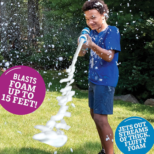 Fom Mania Fomilator Foam Blaster, Non Toxic Kid Powered Foam Line with Bonus Foam Concentrate Refills