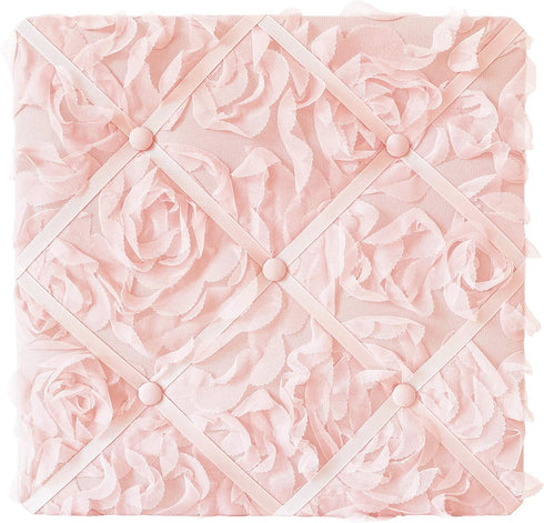 Sweet Jojo Designs Pink Floral Rose Fabric Memory Memo Photo Bulletin Board