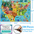 Think2Master 100 Pieces Colorful United States Map Jigsaw Puzzle for Kids, Size: 23.4” x 16.5”