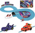 Carrera First Batwheels Slot Car Race Track with Spinners, Includes Bam and Redbird Cars, Battery-Powered Racing Set