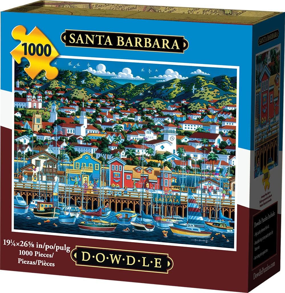 Dowdle Folk Art Santa Barbara Puzzle (1000 Piece)