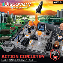Discovery #MINDBLOWN Action Circuitry Electronic Experiment STEM Set, Build-it-Yourself Engineering Toy Kit, 6